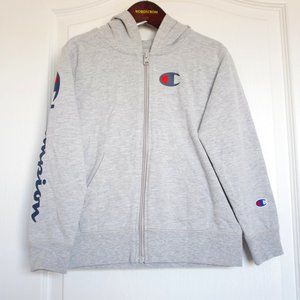 COPY - Champion boy grey logo zipper hoodie